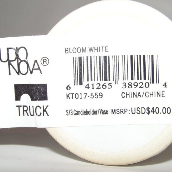 Mikasa Truck Bloom Set of 3 Vases White Ceramic - Picture 16 of 16